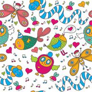 Cheerful children&#039;s seamless pattern