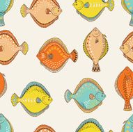 Floatfish seamless pattern