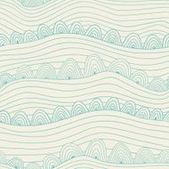 Seamless wave hand-drawn pattern N90