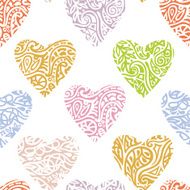 Heart ornate background