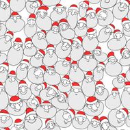 seamless doodles Santa N2