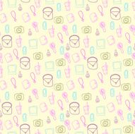 Seamless pattern with accessories