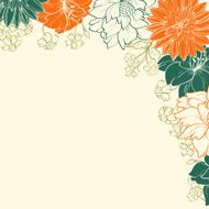 Floral background with orange flowers N2