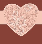 Floral heart N17
