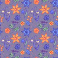 Seamless bright striped flowers