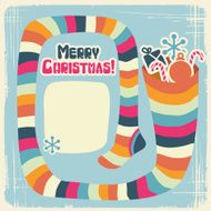 Vector Christmas background with funny socks for gifts