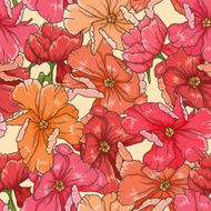 Floral seamless pattern with nand drawn flowers N3