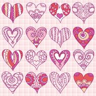 pink hand drawing valentines heart
