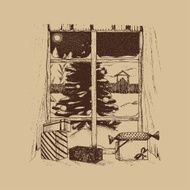 Hand-drawn Christmas illustration N5