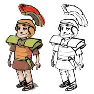 Roman legionnaire boy