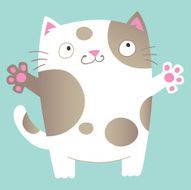 Lovable cartoon cat