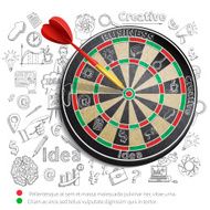 Creative Background With Dartboard N2