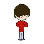 comic cartoon nervous boy N3