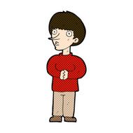 comic cartoon nervous man N41