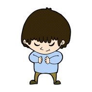 comic cartoon shy boy N5