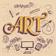 Art hand-lettering typography card