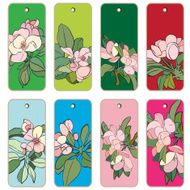 Apple tree flowers tags