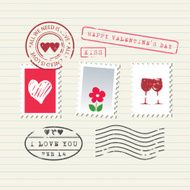 Valentine&#039;s Day stamps set N3