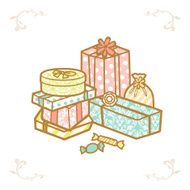 piles of gifts