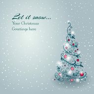 backdrop with shiny christmas tree N4