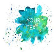 Watercolor vector banner blue