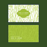Vector abstract swirls texture horizontal frame pattern business cards set