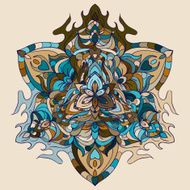 bright colored hand-drawing ornamental abstract background N9