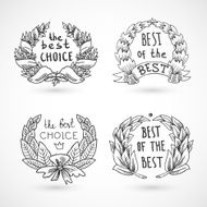 Wreath Emblems Set