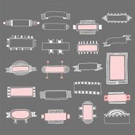 Set of hand drawn doodle frames N9