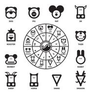 Zodiac Icons set02 Black series - Chill