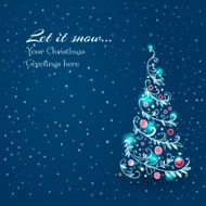 backdrop with shiny christmas tree N5