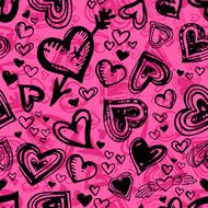 graffiti Heart Pattern
