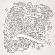 New Year sketch background N4