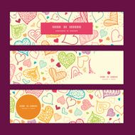 Vector doodle hearts heart silhouette pattern frame N31