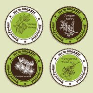 Set of Natural Organic Product badges N10