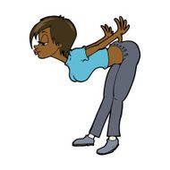 cartoon sexy woman N22