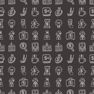 seamless doodle business background N2