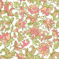 ethnic flowers seamless vector N5