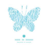 Vector abstract frost swirls texture butterfly silhouette pattern frame
