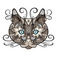 Vector Tribal Decorative Cat N2