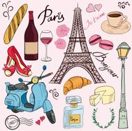 Paris symbols vector set N2