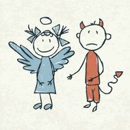 Good girl and bad boy romance Cute doodles drawings N2