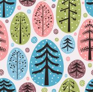 Fir trees seamless pattern N2