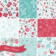 Set of Christmas Seamless Backgrounds N5