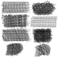 vector set of ink lines hand drawn textures scribbles N9