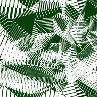 Green abstract lines seamless pattern Vector psychedelic