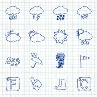 hand drawn weather icons N3