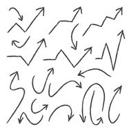 Hand-drawn arrow design elements collection N8