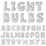 Vector alphabet with bulbs N3