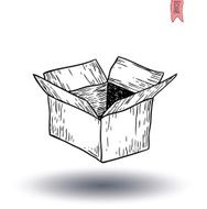 boxes collection doodles set vector illustration N40